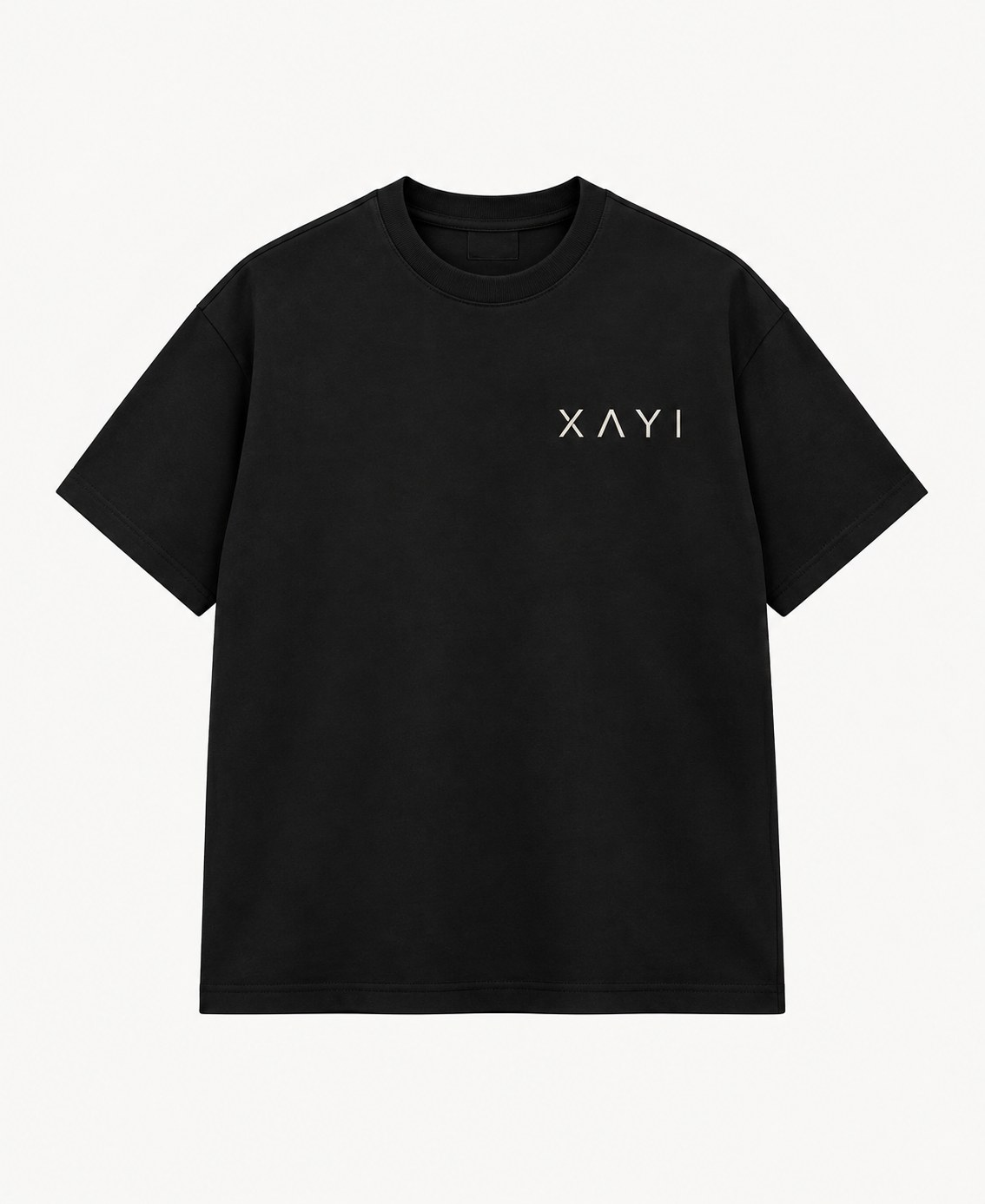 XAYI Minimal Tee i sort med logo