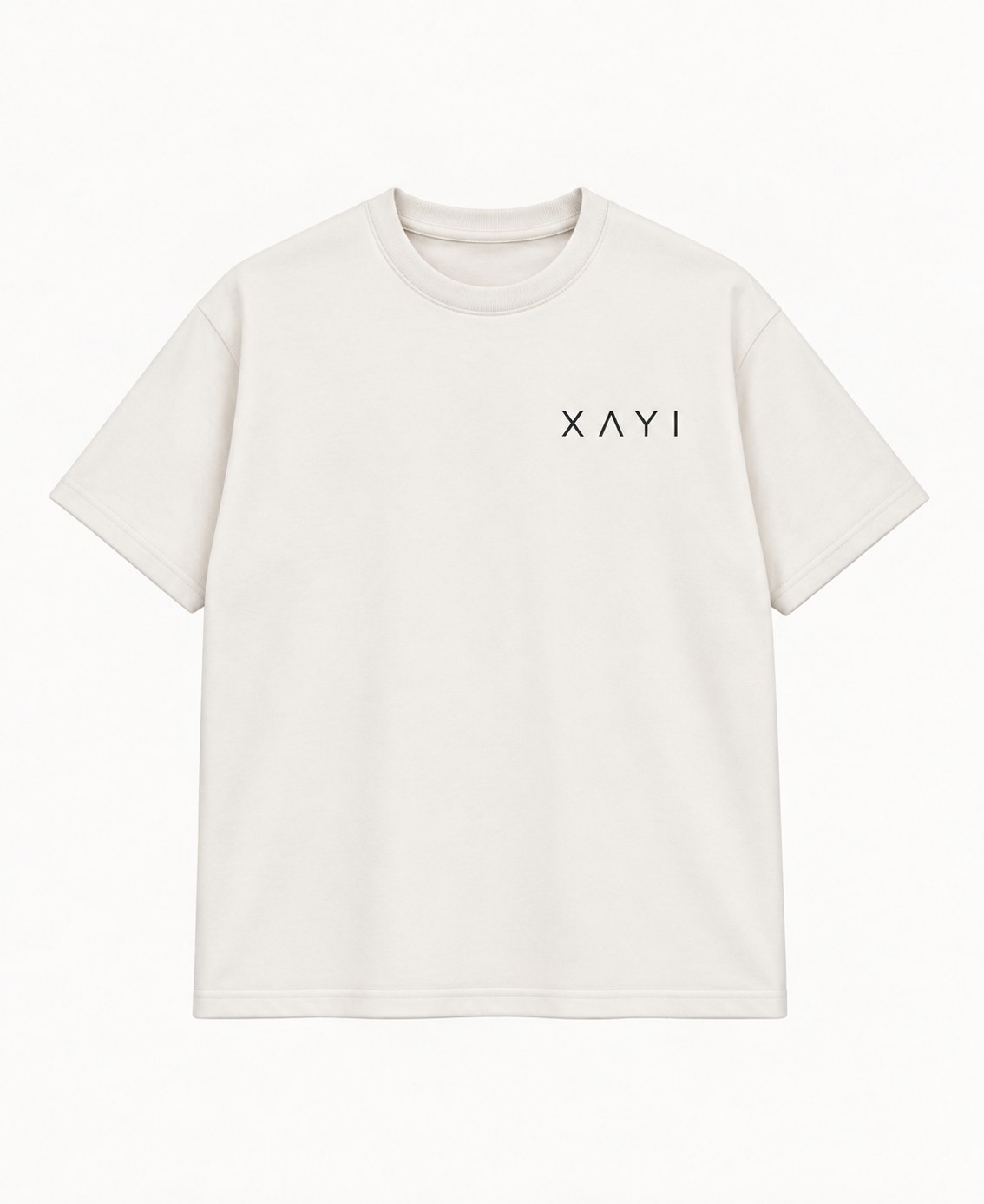 Off-white XAYI Minimal Tee med brystlogo